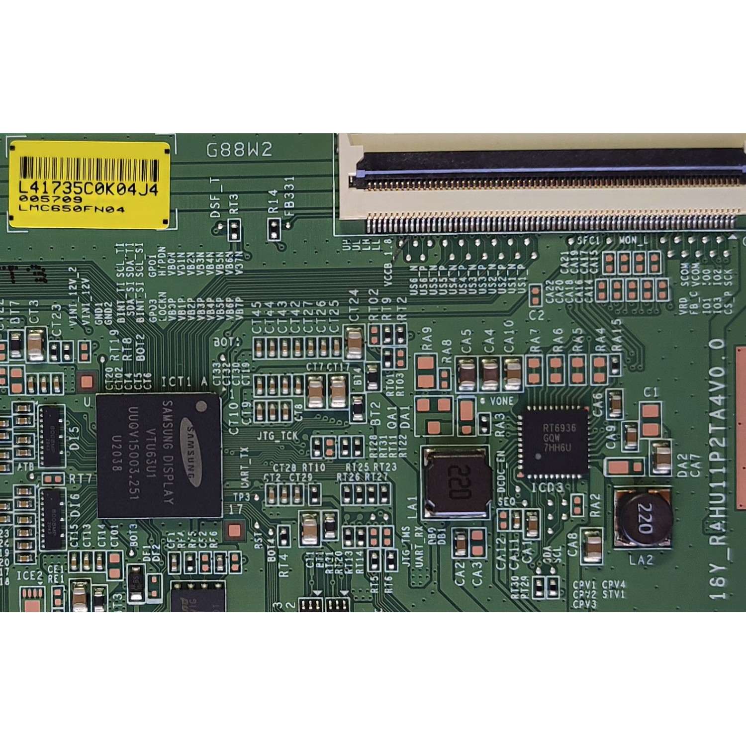 T-CON PARA TV TCL (( NUEVA )) / NUMERO DE PARTE LJ94-41735C / 16Y_RAHU11P2TA4V0.0 / LMC650FN04 / PANEL LVU650NDBL / LSC650FN04-3/4 / MODELOS 65S4 / 65R613 / 65R615 / 65R617 / 65S421 / 65S423 / 65S42 / MAS MODELOS EN DESCRIPCION 	 - Imagen 3